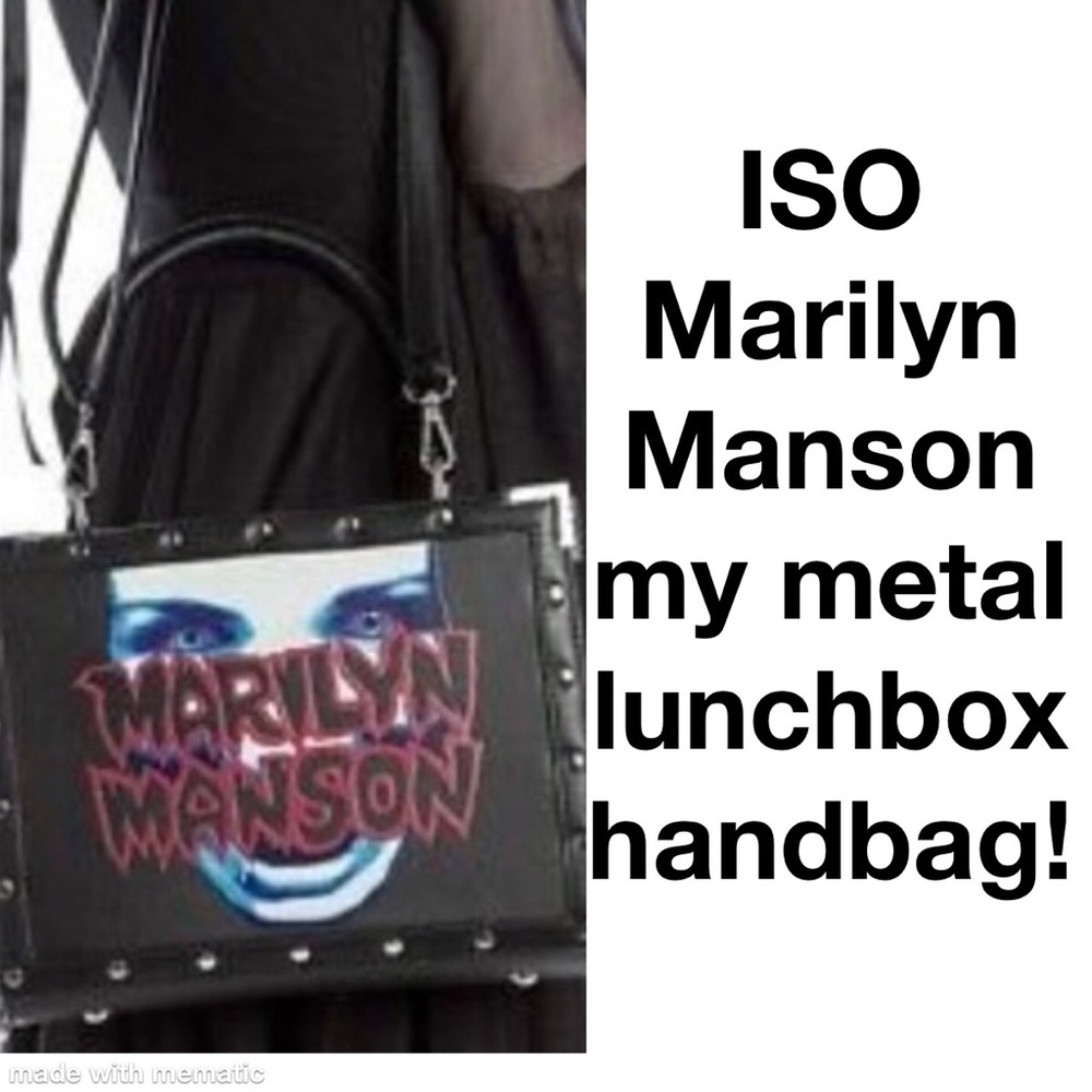 ISO MARILYN MANSON KILLSTAR MY METAL LUNCHBOX BAG